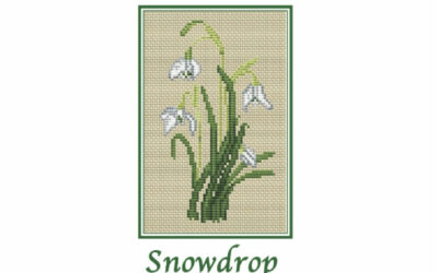 Good News!  Our Cross stitch kit Snowdrop is back